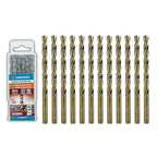 1/4 inch Cobalt Drill Bits (12Pcs), M35 HSS Metal Jobber Length Twist Drill Bit Set for Hard Metal, Stainless Steel, Iron, Copper, Aluminium, Brass, Plastic & Wood
