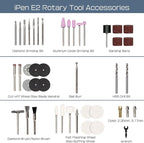 iPen E2 Cordless Rotary Tool,7.2 V Rotary Tool Kit with 44 PCS Accessories,5 Variable Speed,28000 RPM And USB Charging,Mini Rotary Tool for DIY Crafts/Carving/Sanding/Polishing/Cutting/Drilling