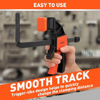 HORUSDY 2 Pieces Strong Hold Track Saw Clamps 6-Inch, Quick Release Track Saw Guide Rail Clamp for Woodworking, Circular Saw Guide Rail System, Durable with 150 LBS Load Limit & Easy Operation