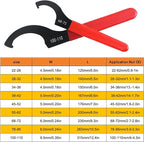Adjustable Shock Coilover Wrench Set Universal Spanner Wrench for Coil Overs Adjustments/Suspension Systemand Weight Balance, Spanners Hook Wrenches Tools 9 PCS