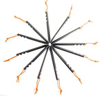 Aluminum Alloy Tent Stakes Pegs, 12-Pack Aluminum Ground Pegs with Reflective Pull Ropes, Lightweight Metal Stakes Pegs for Camping Tents Hammocks