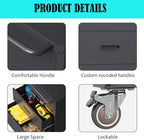 Mobile Tool Storage Cabinet with Wheels,Heavy Duty Rolling Tool Cabinets for Garage,Metal Storage Cabinets with 3 Drawer,Assembly Required