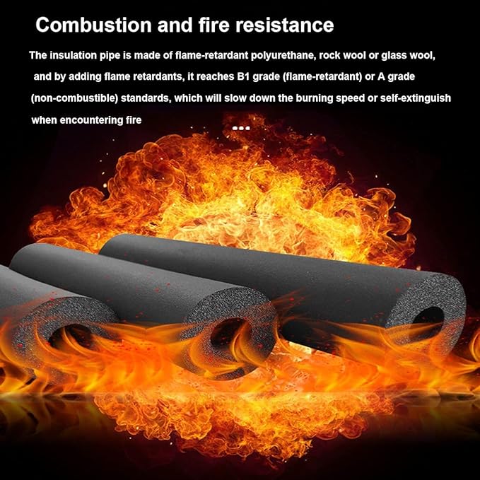 Foam Pipe Insulation - Pipe Insulation Foam Tube 1.7/1.8m (5.6/5.9ft) Long, Inner Diameter 25/50/90mm (1"/ 2"/3-5/9") ID, Suitable for Insulating Air Conditioning Water Pipes(1/4"*0.35"-5.6Ft)