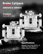 cciyu Rear Left & Right Brake Calipers Assembly w/Bracket 18B5040 18B5041 For Chevy For Captiva Sport/For Equinox,For GMC For Terrain,For Pontiac For Torrent,For Saturn For Vue