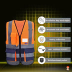 orange and navy blue safety vest