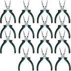 SINJEUN 15 Pack 6 Inch Needle Nose Pliers, Long Needle Nose Pliers with Wire Cutter, Insulated Handle Side Cutting Long Nose Pliers for Cutting and Bending Wire