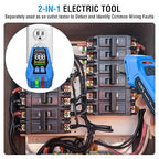 Circuit Breaker Finder Tool with Accessories, 90-135V AC Digital Breaker Finder with Integrated GFCI Outlet Tester, Circuit Tracer with Buzzer Alarm & Color Display, Includes Carrying Case