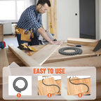 Pisman Router Edge Guide & Template Kit - 39" Plastic Woodworking Profiling Strip for Precision Trimming | Fits Bosch/Dewalt/Makita Routers | DIY Furniture, Cabinet & Table Edge Molding (Black)