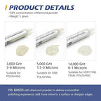 SCOTTCHEN 3Pcs Diamond Polishing Paste, 3,000/5,000/1,4000 Grit, 3-6/2-3/0-1 Microns Lapping Compound with 50% Concentration of Diamond Powders for Jewelry, Metal, Ring, Glass, Coin, 5 Gram Each