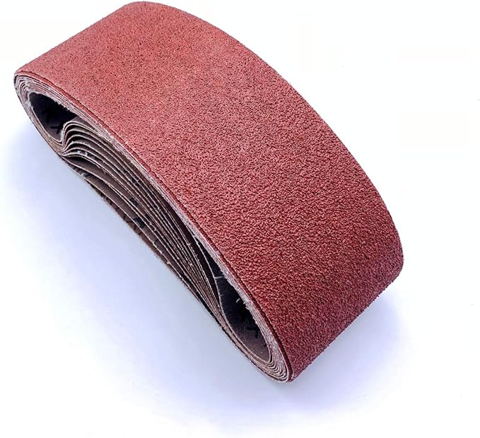 3x21 Sanding Belts for Belt Sander, 3 x 21 Aluminum Oxide Belt Sander Belt, 3 Each of 40 80 120 180 240 400 Grits Sander Belts,18 Pack(3x21In)