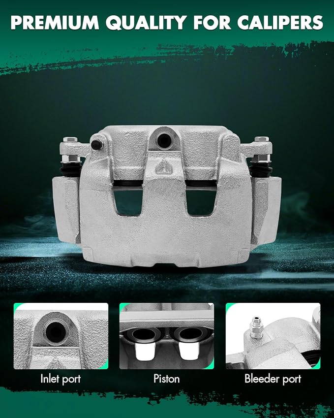 SCITOO 18B5055 18B5054 Disc Brake Calipers Assembly with Bracket Fit For Chrysler Aspen 07-09,For Dodge Dakota/For Durango,For Dodge Ram 1500 2009-2010,For Ram 1500 2011-2017,For Ram Dakota 2011
