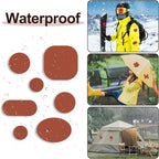 45PCS Nylon Repair Patch Self-Adhesive Pre-Cut Fabric Patch Down Jacket Repair Patches for Puffer Jackets Tenacious Tape Polyester Waterproof Lightweight Tent Repair Patch for Clothes(Light Coffee)
