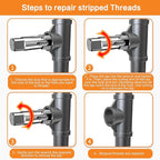 5-Piece NPT Pipe Tap Set, Precision Carbon Steel NPT Tap Set for Clean Accurate Threads, 3/4", 1/2", 3/8", 1/4", 1/8" NPT Tap, Perfect for Plumbers Mechanics DIYers, with Durable Plastic Case