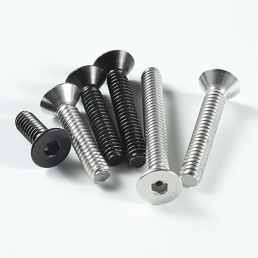 5/16-18 Bolt, 5/16-18 x 2 Inch Flat Socket Head Screws 15Pcs, 304 Stainless Steel 18-18 Countersunk Bolts, Full Thread, with Hex Spanner