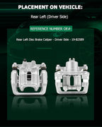 SCITOO Rear Left Brake Caliper With Bracket 19-B2589 Compatible For Acura CL 2001-2003 For Acura TL 1999-2008 For Honda Element 2003-2011