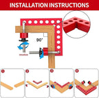 90 Degree Corner Clamp for Woodworking, 4Pack 5.5" x 5.5" Aluminum Alloy Precision Positioning Clamping Squares with 12pcs Gasket, for Picture Frames Boxes Cabinets Drawers,with Strong Box