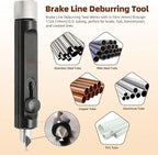 Brake Line Deburring Tool,Rimming & Deburring Tool for 3/16" to 1/2" Brake Line Tubing Deburring Tool,Fuel and Coolant Lines Hand Tools