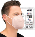 BNX KN95 Face Masks Made in USA (Adult Large, Adult Medium, Kids Small) (Earloop) (Model: E95/E95M/E95S)