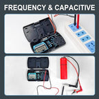 ALLOSUN Digital Multimeter Pocket Size DC AC Voltage Current Tester NCV Ohm Capacitance Frequency Diode and Continuity Test Auto Range (EM3085A (Upgraded))