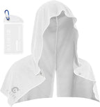 Cooling Hoodie Towels for Neck and Face, UPF 50 Sun Protection & Instant Cooling, Ice Towels for Hot Weather, Soft Breathable Towel for Sport, Work Out, Gym, Camping & More Activities