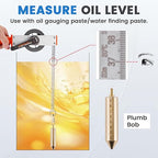 YJINGRUI 66ft/20M Oil Tank Gauging Tapes, Explosion Proof, Stainless Steel Oil Gauging Tape with 350g Brass Plumb Bob,Straight Handle