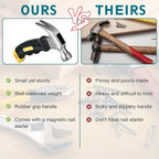 Small Claw Hammer - Mini Hammer for Women&Kids, Camping Hammer, Stubby Tack Hammer, Nail Hammer with Magnetic (Red)
