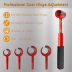8-12in Telescopic Steel Door Hinge Adjustment Tool with Rubber Grip & 4 - Head Punch Set for Door Hinges