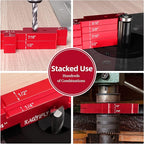 Setup Blocks Woodworking, 14pcs Aluminum Setup Blocks Height Gauge Set for Router Table Saw and Angle Measure Set up (Each Setup Bars has Different Thickness)