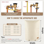 Backflow Preventer Insulation Cover - Water Pipe Insulation Sprinkler Cover for Outside - Insulated Backflow Cover Pouch for Irrigation Back Flow Valve in Winter or Sun Exposure (24" W x 24" H, Sand)