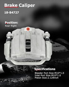 cciyu 18-B4727 Rear Right Brake Caliper Assembly w/Bracket For Cadillac 2000-2002,For Chevy 1999-2005,For GMC 1999-2005