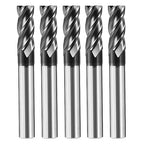 5pcs 5/16" Carbide Square End Mill Bits Set for Alloy Stees/Hardened Steels,Hrc55 Micro Grain Carbide Milling Cutter 4Flute CNC Router Bits with AlTiN Coating