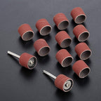 100 PCs Sanding Bands 600 Grit Drums Sleeves for DREMEL Rotary Tools with 2PCs Mandrel 12CM