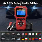 Car Battery Tester 6V 12V, 5-3000CCA Battery Load Tester, Automotive Alternator Tester Digital Auto Battery Analyzer Charging Cranking System Tester for Car Truck Motorcycle SUV ATV Boat Yacht