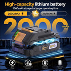 20V Brushless Cordless Lithium-Ion Drill Set, Compact Design, Gray Rechargeable Lithium-Ion Drill Kit, including 2.0Ah Battery, Charger and 3/8-inch Keyless Chuck