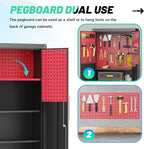 71" Metal Garage Storage Cabinet, Metal Garage Cabinets with Wheels,Tool Storage Cabinet with 5 Adjustable Shelves, Locking Steel Tool Cabinets for Home,Basement,Warehouse