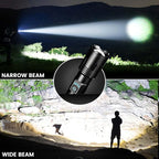 Rechargeable Flashlights High Lumens, 99,000 Lumens Super Bright Led Flashlights with 5 Modes & Waterproof, Powerful Handheld Flashlight for Camping Home (2 Pack)