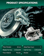 SCITOO 18B4845 18B4844 Front Left & Right Disc Brake Calipers Assembly w/Bracket For Jeep For Liberty 2002-2007