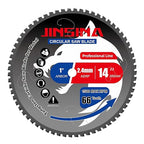 14" Miter Table Saw Blade, TCT Metal Cutting Saw Blades with 66T & 1" Arbor, Professional for Iron Steel Aluminum Stainless Steel Ferrous Metals