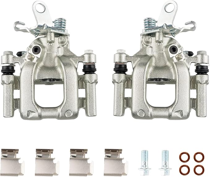Torchbeam Rear Brake Calipers Set for Volkswagen 2012-2015 Passat, Volkswagen 2010 2012-2014 Jetta 2.0T, Rear Left and Rear Right Calipers Replace # 19B6384+19B6385