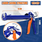 9" Caulk Gun,Sealant Finishing Tool for Kitchen Bathroom Sink Joint,No Drip Silicone Gun with Rotating Cradle,Smooth Round Rod for 10oz Caulk Tubes