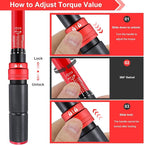 1/2-Inch Drive Click Torque Wrench,10-170FT.LB/13.6-230.5N/M & Dual-Direction, 72-Tooth Dual Range Scales Torque Wrench 1/2 Drive,Easy Use for Motorcycle,Car,etc
