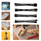 48pcs Scroll Saw Blade Set 5 Inch Pin End Scroll Saw Blades SK5 Carbon Steel Coping Saw Blade Jig Saw Blades Woodworking Tool for Wood Metal Plastic Cutting US(Black)
