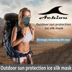 Achiou Cooling Neck Gaiter Face Cover Scarf, UV Protection Mask for Men and Women,Soft Windproof, Hiking Cycling Running