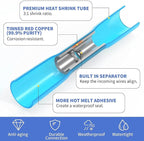 Qibaok Crimping Tool Ratcheting Wire Crimper for Heat Shrink Connectors with 200pcs Heat Shrink Butt Connectors for AWG 20-10