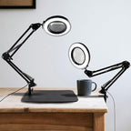 12X Magnifying Glass with Light and Stand, Magnifier with Light Hands Free, 2-in-1 & 5 Color Modes LED Lighted, Magnifying Reading Lamp for Craft Hobby Reading Painting Sewing Close Work