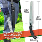 SUIZAN Pruning Saw 10.6" Gullet Blade - Professional Japanese Tree Trimming Handsaw Pullsaw Gardening Tools