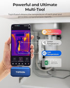 TOPDON TC001 Plus Thermal Camera for Android, 512 x 384 Super Resolution with Visual Camera, 256 x 192 IR Resolution, Dual-Lens Thermal Imaging Camera for Smartphones and Tablets, PC (not for iOS)