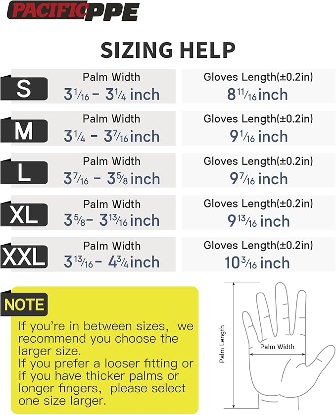 PACIFIC PPE Work Gloves PU Coated-18 Pairs, Touchscreen Working Gloves for Men and Women, Mechanic Gloves, Lightweight, Black, Extra Large