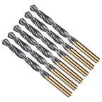 Drill Bit, 8.5mm Cutting Diameter, 4341 HSS Gold and Black 118° Cutting Angle Number Jobber Bits - (Applications: for Drilling Soft Metal Plastic Wood), 6-Pieces