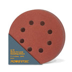 POWERTEC 25PK, 80 Grits, Sanding Discs 5 Inch - Hook and Loop, 5 Inch 8 Hole Aluminum Oxide Sandpaper Discs, Woodworking Sanding Pads for Random Orbital, Palm, Air, DA & Pneumatic Sander (45008)